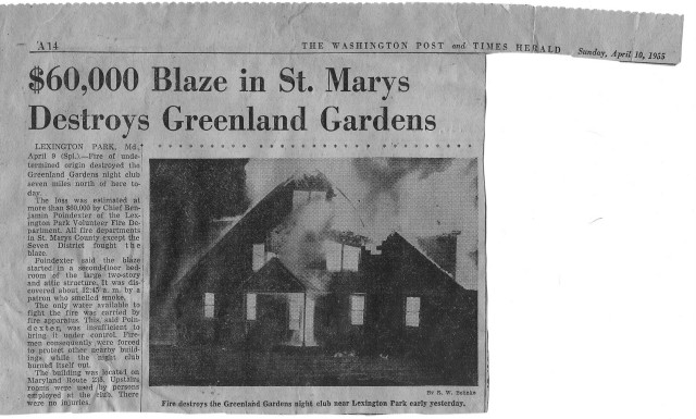 Washington Post Article about Greenland Gardens - April 10, 1955